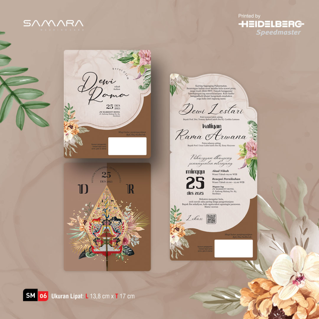 CETAK UNDANGAN PERNIKAHAN DESAIN SIMPLE ELEGAN / UNDANGAN NIKAH MURAH