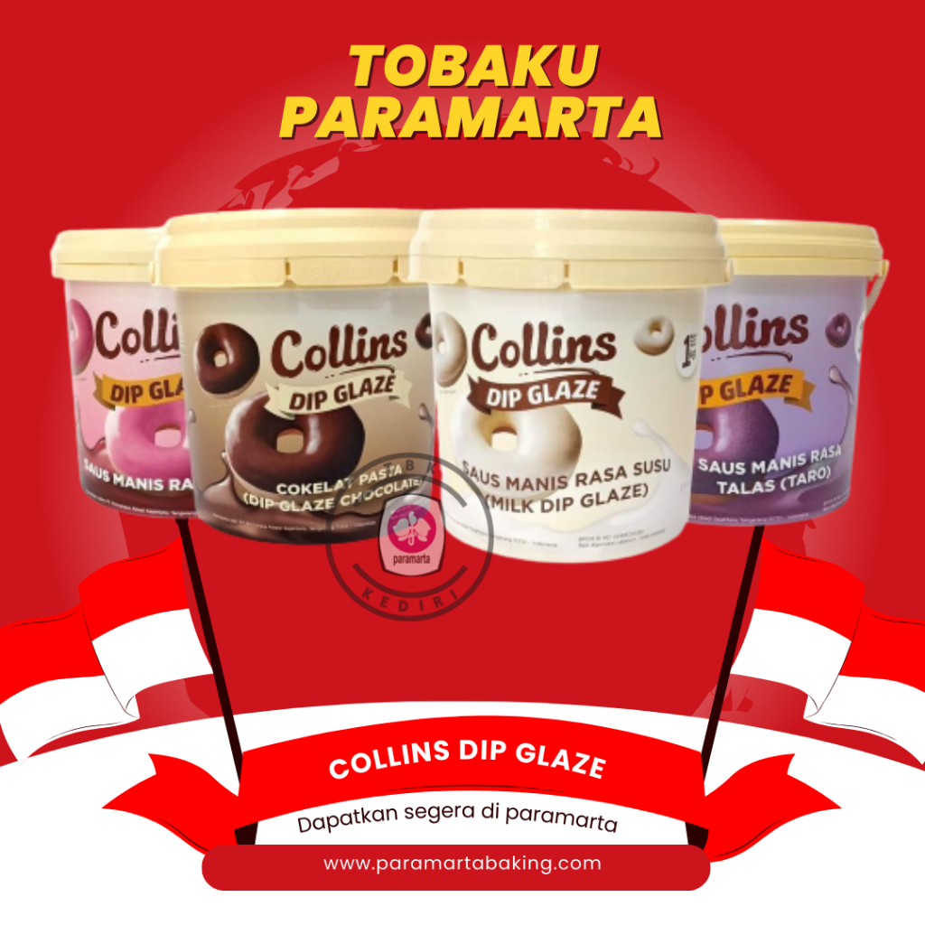 

GLAZE TOPPING FEELING COLLINS DIP GLAZE 1 KG / GLAZE DONAT OLESAN ROTI SELAI / GLAZE MURAH / COLLIN GLAZE PROMO MURAH