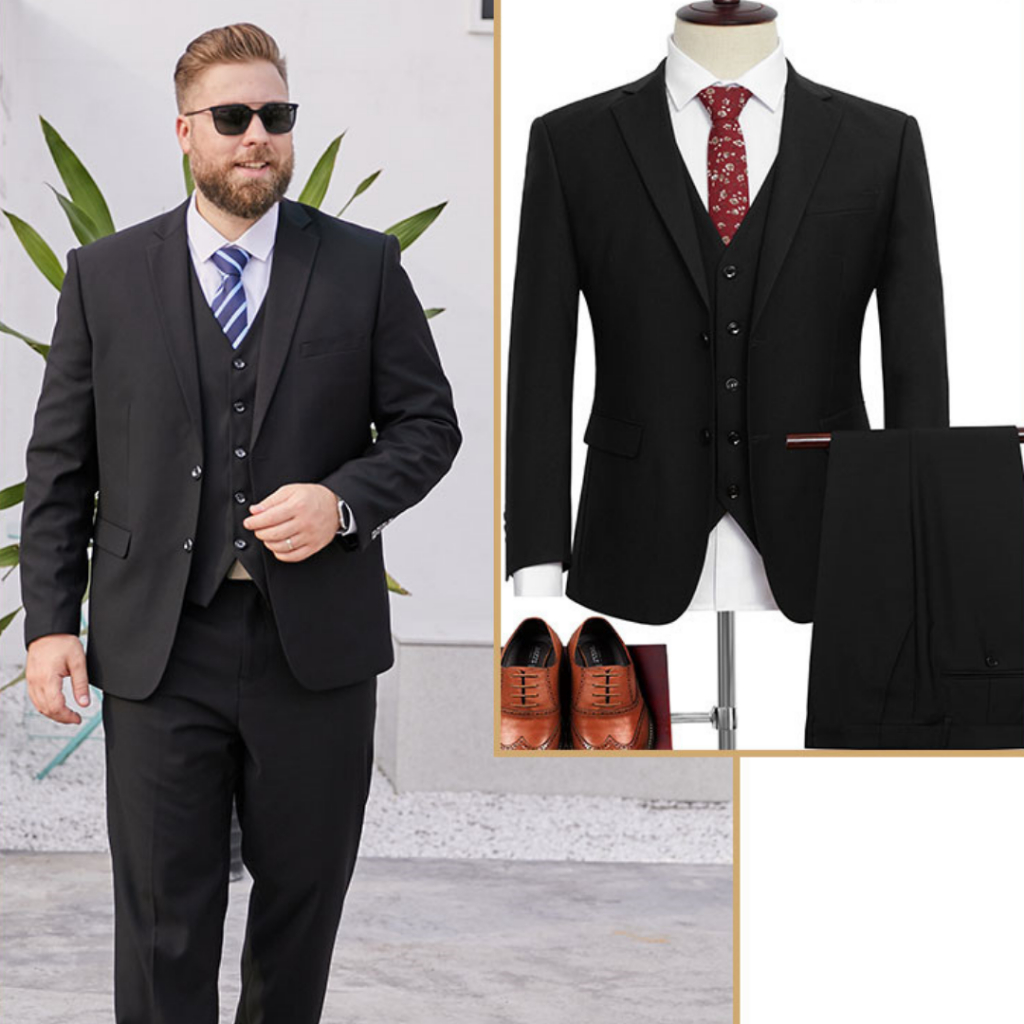 SETELAN JAS PRIA BIG SIZE 4IN1 ( JAS CELANA ROMPI DASI ) TERLARIS / SETELAN JAS PRIA JUMBO