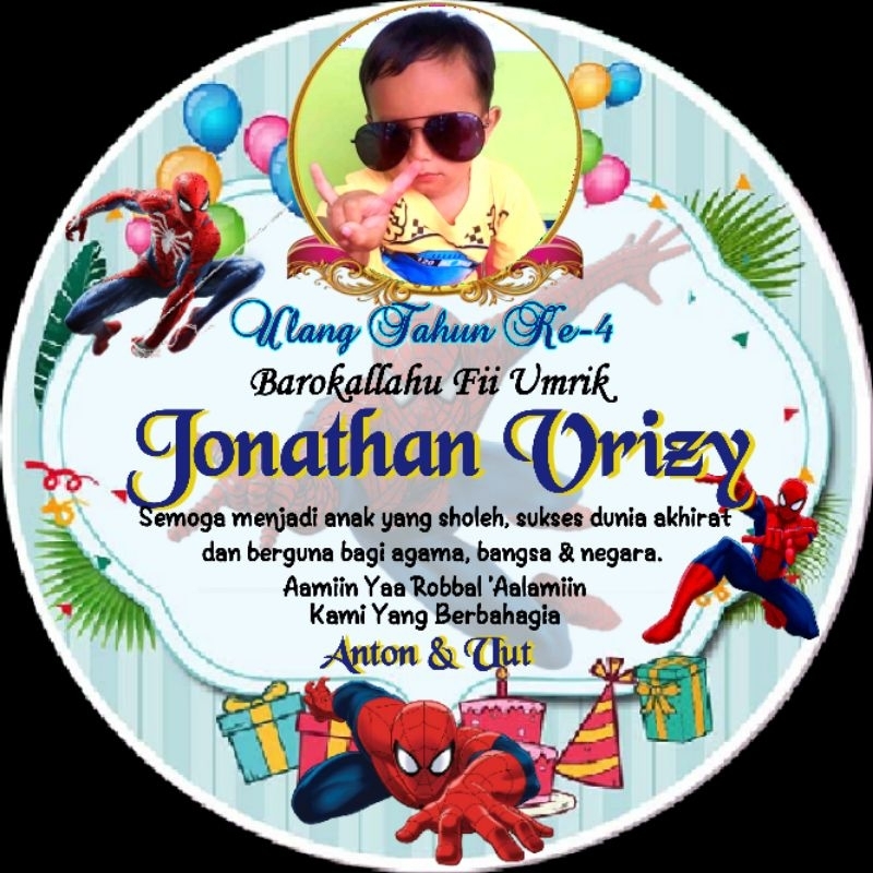 

STIKER BULAT TUMPENG MINI BINGKISAN ACARA ULANG TAHUN TEMA SPIDERMAN