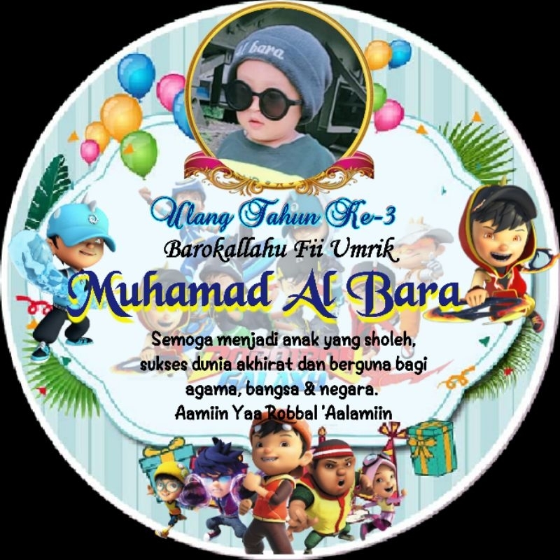 

STIKER BULAT TUMPENG MINI BINGKISAN ULANG TAHUN TEMA BOBOI BOY