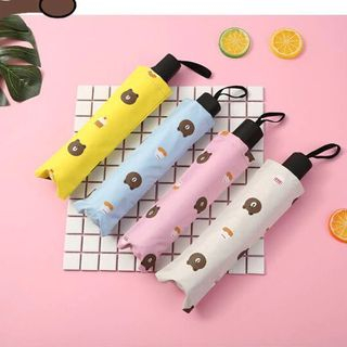 PAYUNG LIPAT MOTIF BUAH / BROWN PAYUNG LIPAT LUCU UV KARAKTER