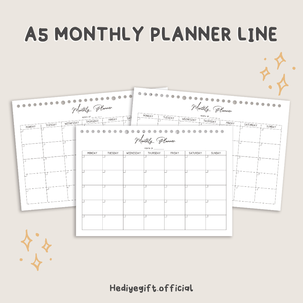 

[BIG SALE] A5 B5 Monthly Planner | Budget Planner | Daily Planner | Weekly Planner by Hediye