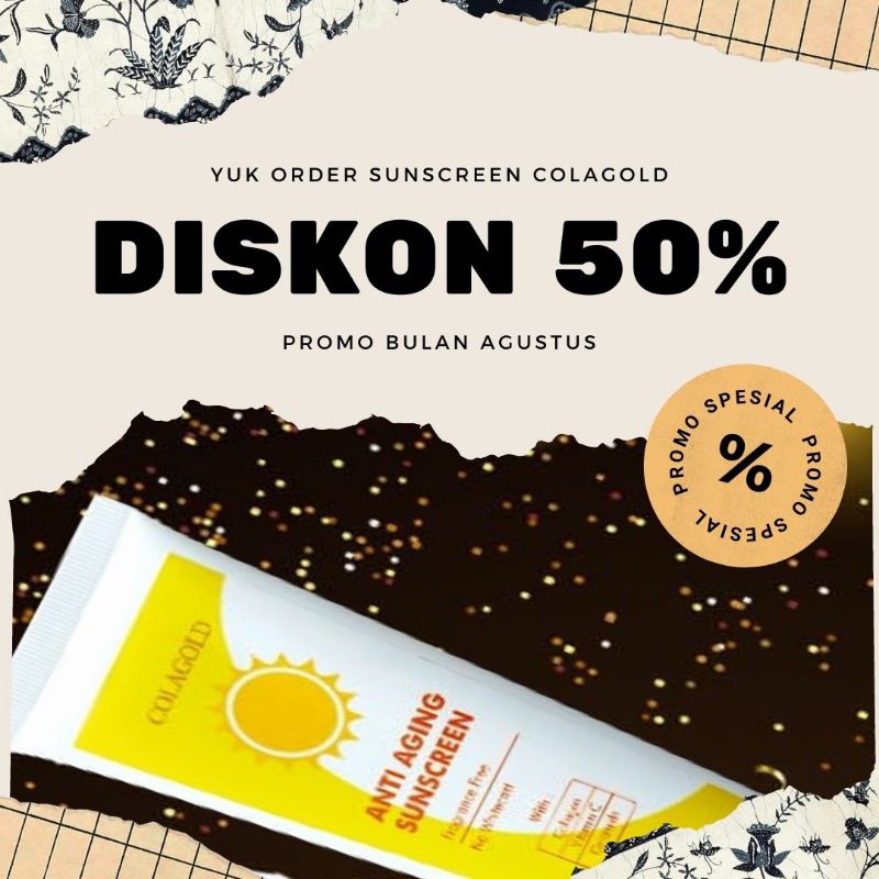 Sunscreen bpom untuk glowing Sunscreen Colagold