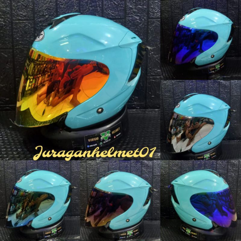 HELM INK DYNAMIC AQUA BLUE PAKET GANTENG|INK DINAMIK