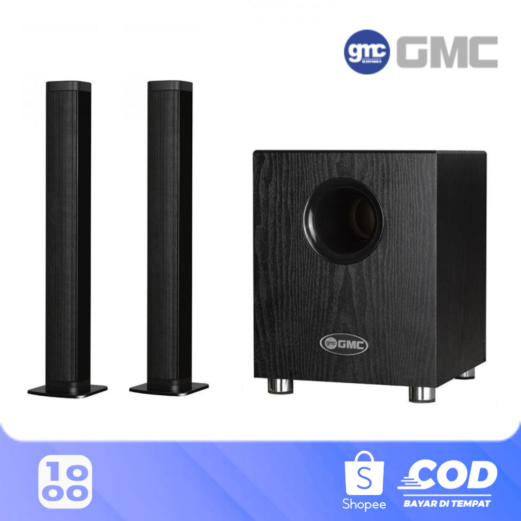 SOUND BAR GMC 898G SPEAKER Bass Bluetooth Remot Radio BT USB
