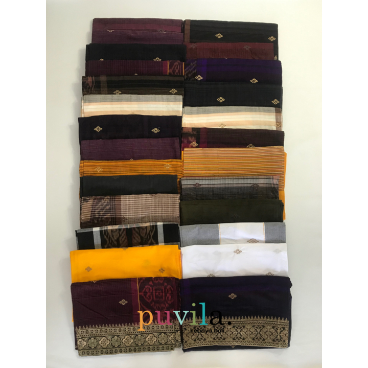 Aneka Saput Dewasa Bordir Endek Premium, Saput Endek Polos, Saput Endek Tanpa Tepi