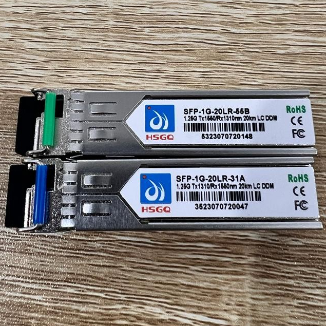 SFP UPLINK HSGQ BIDI SFP-1G-20LR-31A/55B 1.25G BIDI LC 20KM SEPASANG  SFP-1G-20LR-31A SFP-1G-20LR-55