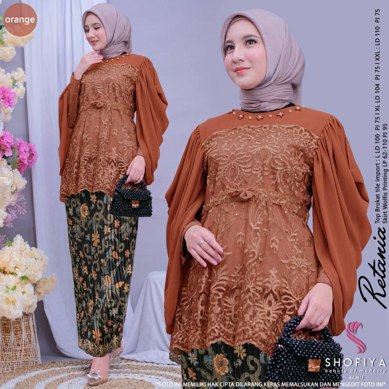 (RESTOCK) RETANIA SET ORIGINAL BY SHOFIYA // SETELAN KEBAYA TUNIK ROK BATIK KEKINIAN BEST SELLER