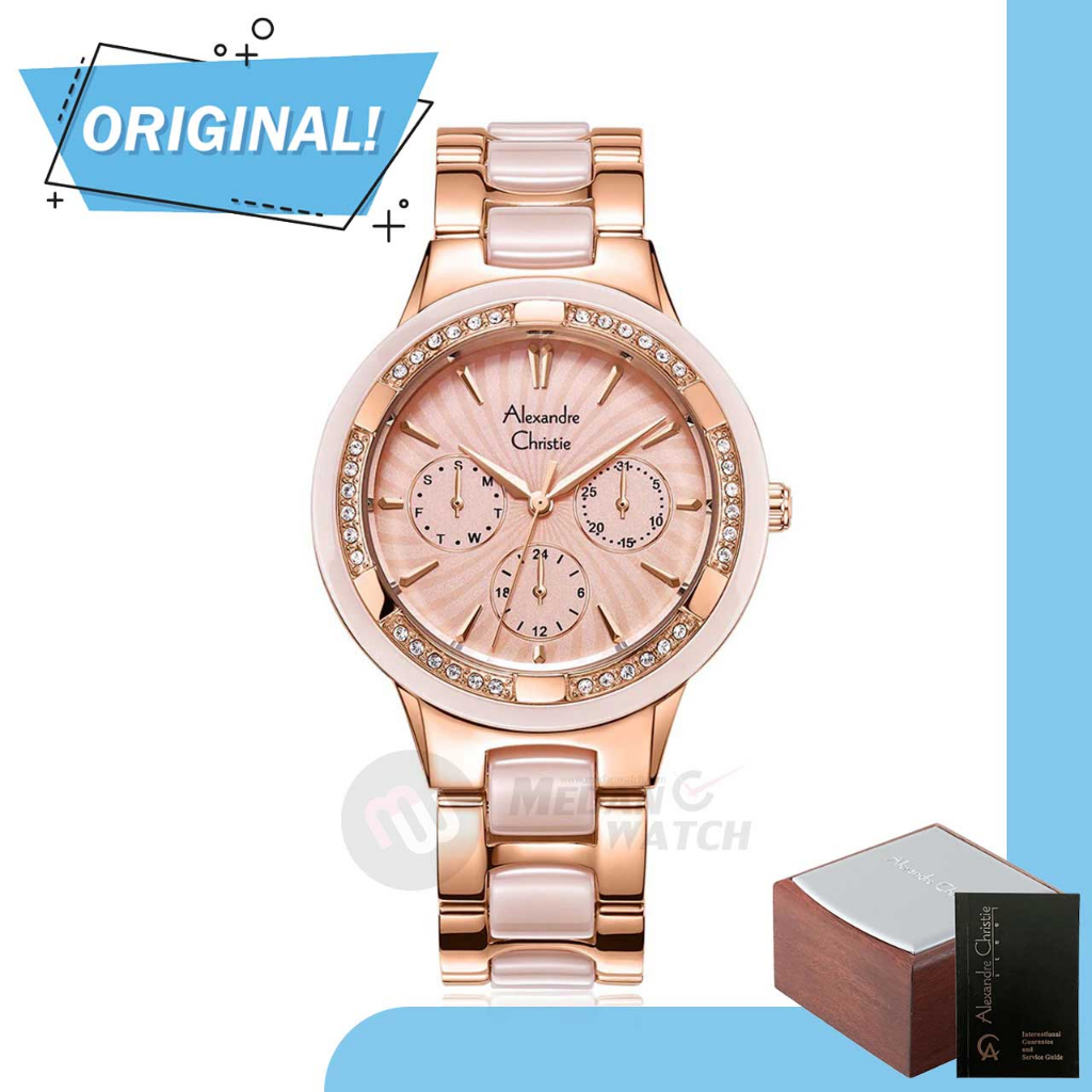 Jam Tangan Wanita Analog Alexandre christie 2299BF AC2299 AC 2299 BF 2299 BFBRGLN Original Garansi R