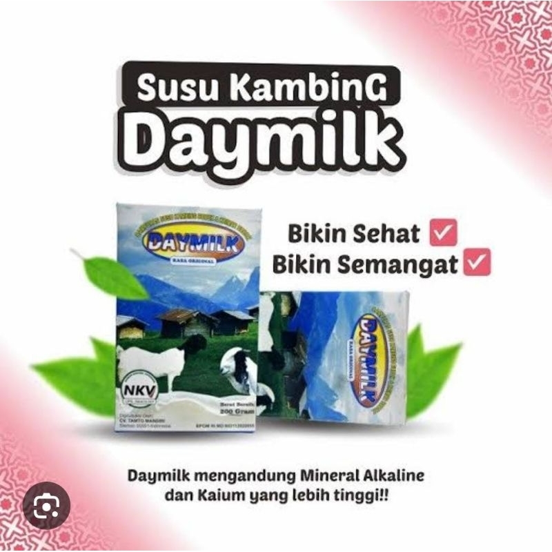 

Susu Kambing Bubuk Etawa Daymilk/Day Milk Murni Asli Sehat Enak Produk Lokal Bukan Import 200 Gram Halal BPOM
