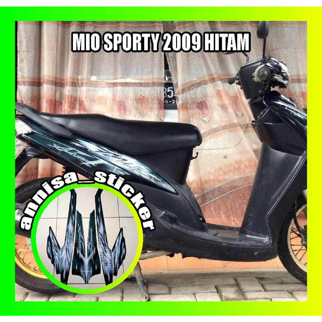 striping lis mio sporty 2009 hitam