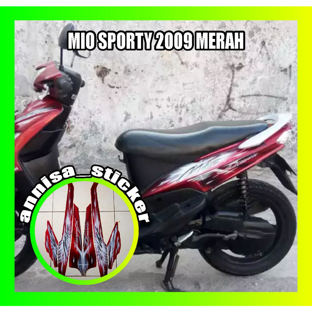 striping lis mio sporty 2009 merah