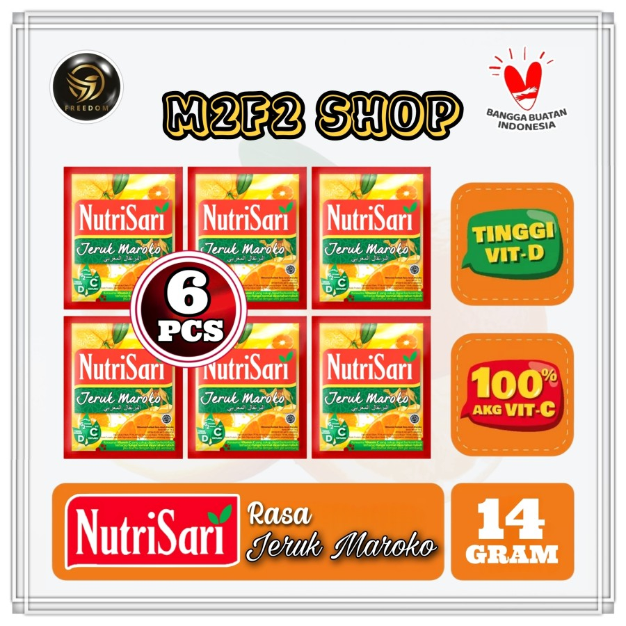 

NutriSari Minuman Serbuk Jeruk Maroko Sachet - 14 gr (Kemasan 6 Pcs)