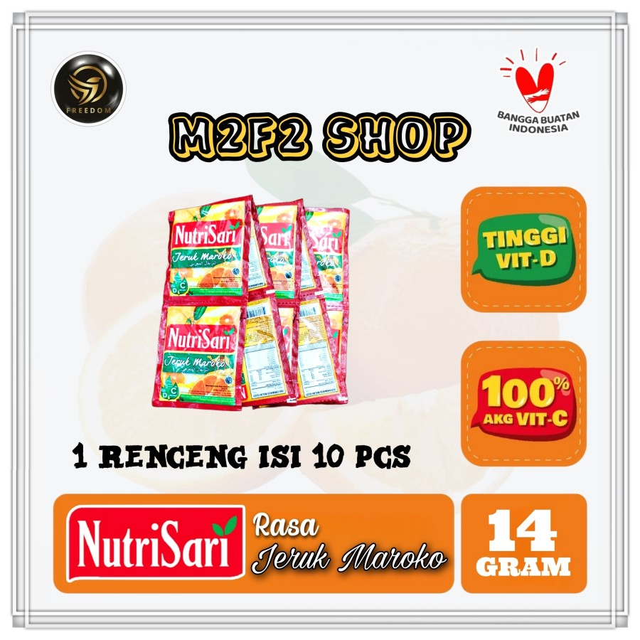 

NutriSari Minuman Serbuk Jeruk Maroko Sachet - 14 gr (Kemasan 1 Renceng)