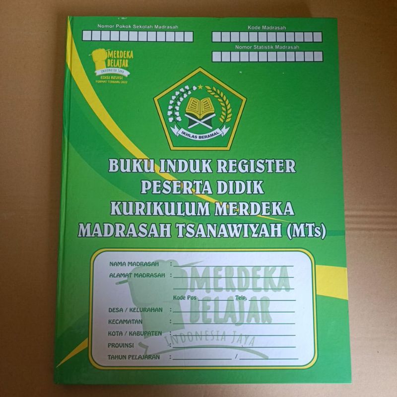 

Buku Induk Register Siswa MTs Merdeka