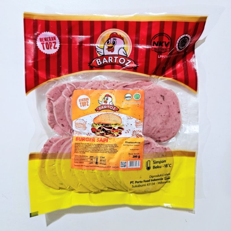 

BARTOZ beef burger mini 20s 280gr