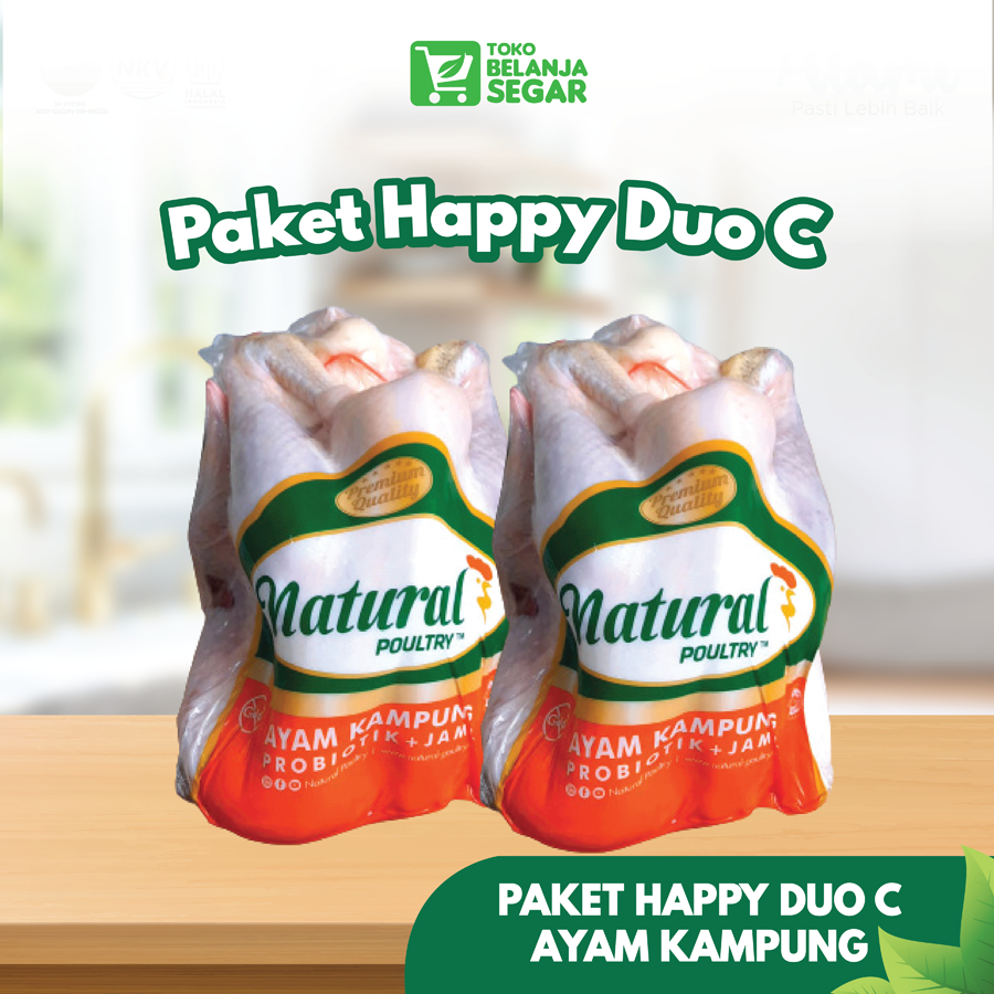 

Paket Happy Duo C - Ayam Kampung Reguler (750-850gr) - Natural Poultry