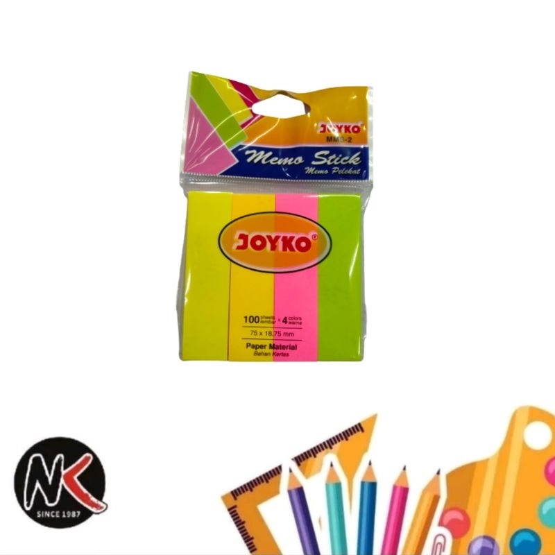 

Sticky Note/Kertas Memo JOYKO MMS-2 (4 Color isi 100 Lembar)