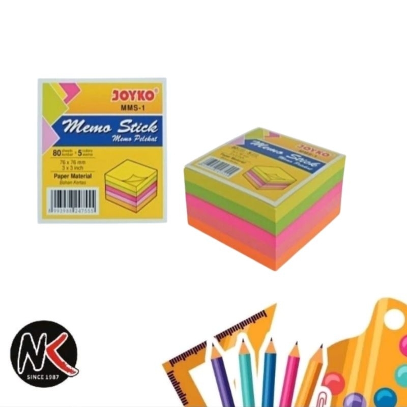 

Sticky Note/Kertas Memo JOYKO 654 MMS-1 (5 Color isi 400 Lembar)