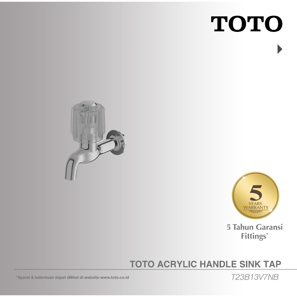TOTO T23B13V7NB Acrylic Handle Sink Tap | Keran Tembok