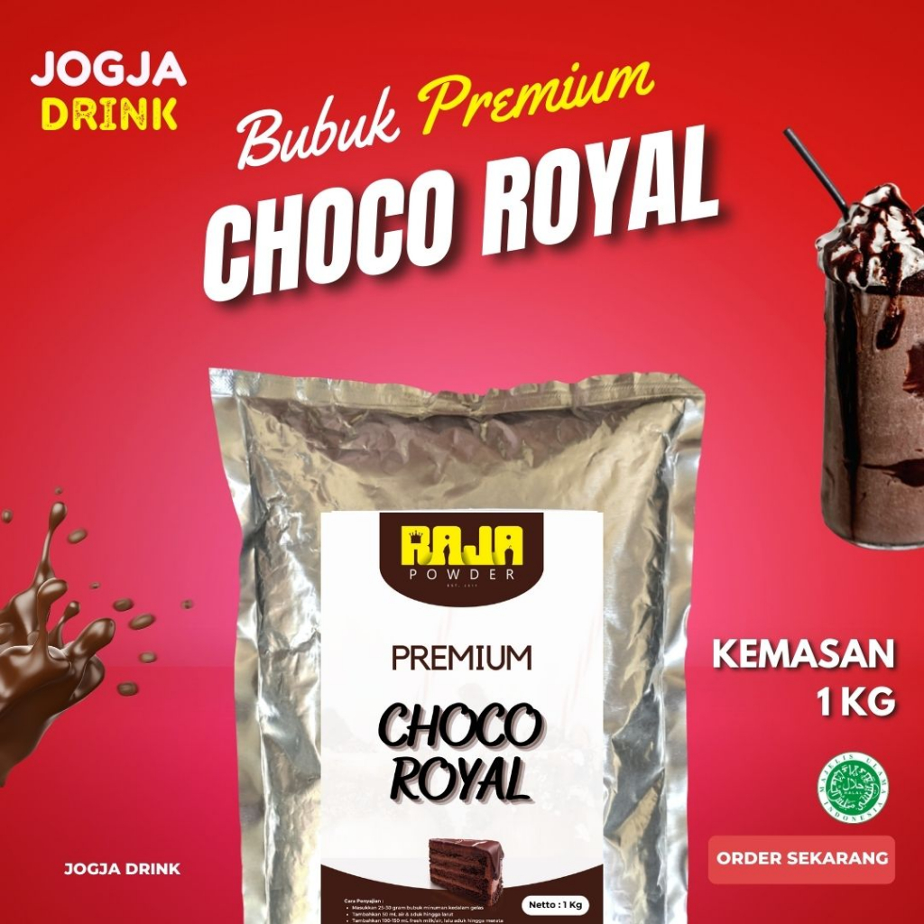 

Bubuk Minuman Rasa Coklat Royal Original Powder Choco Royal Cokelat Kemasan 1 Kg / 1000 gram PREMIUM Terbaik