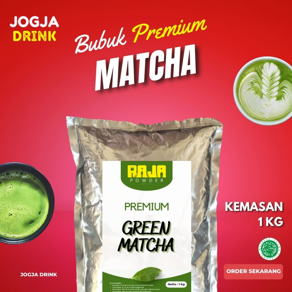 

Bubuk Minuman Rasa Teh Hijau Matcha Powder Matcha Kemasan 1 Kg / 1000 gram PREMIUM Terbaik