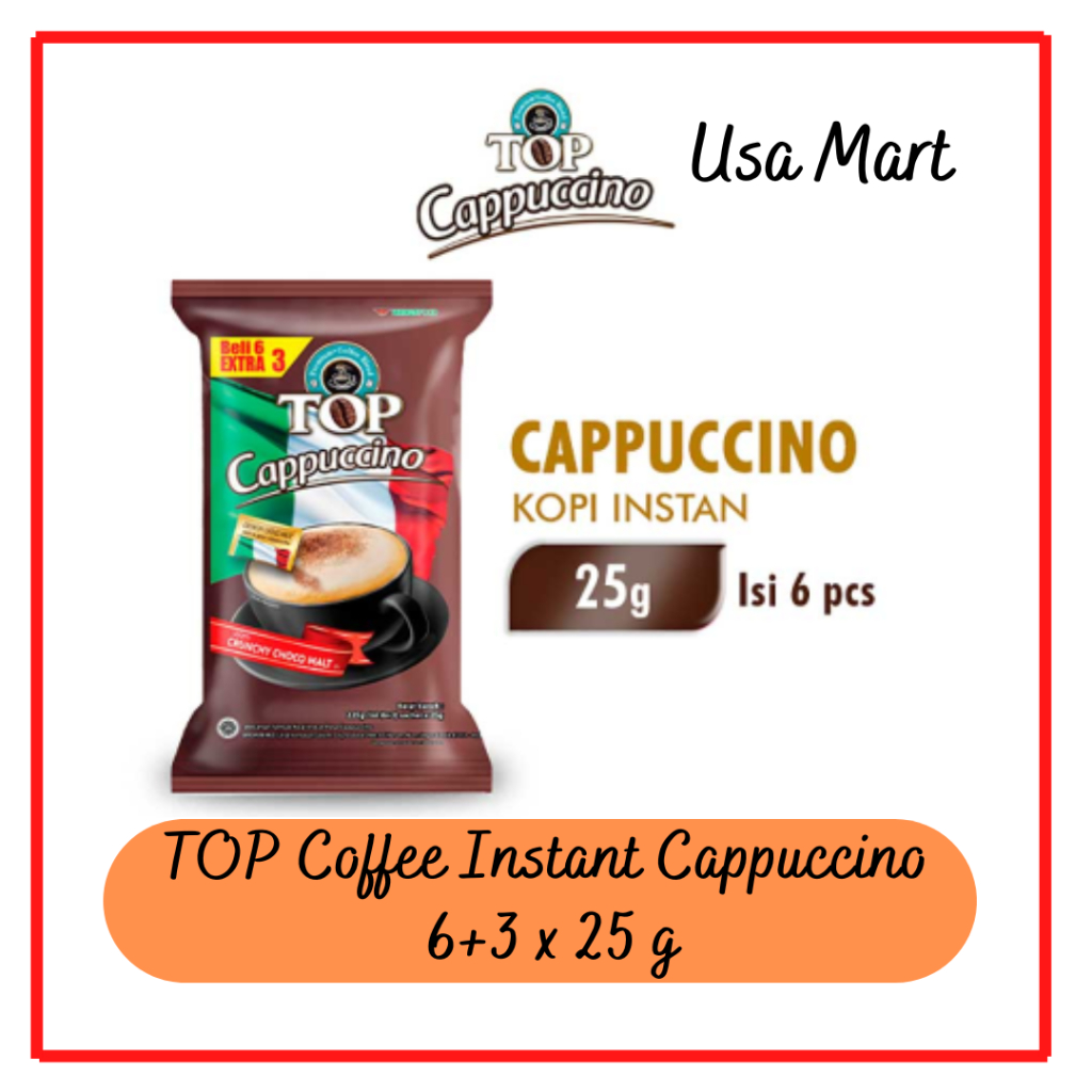 

TOP Coffee Instant Cappuccino 6+3 x 25 gram