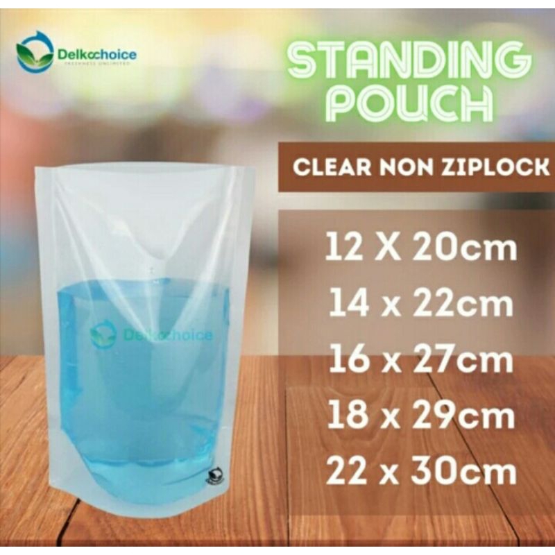 STANDING POUCH VACUUM NYLON DELKOCOHOICE PLASTIK KEMASAN VAKUM MINYAK BERAS CAIRAN