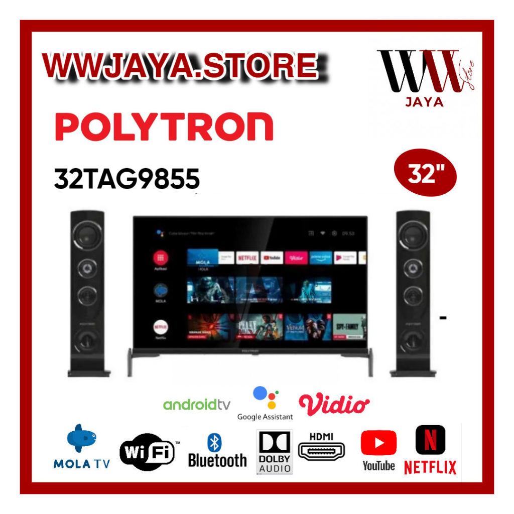 TV LED Android Polytron 32TAG329855 LED Polytron 32 Inch Android TV