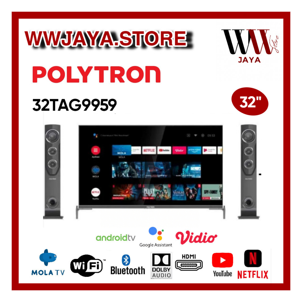 TV LED Android Polytron 43TAG9959 LED Polytron 32 Inch Android TV