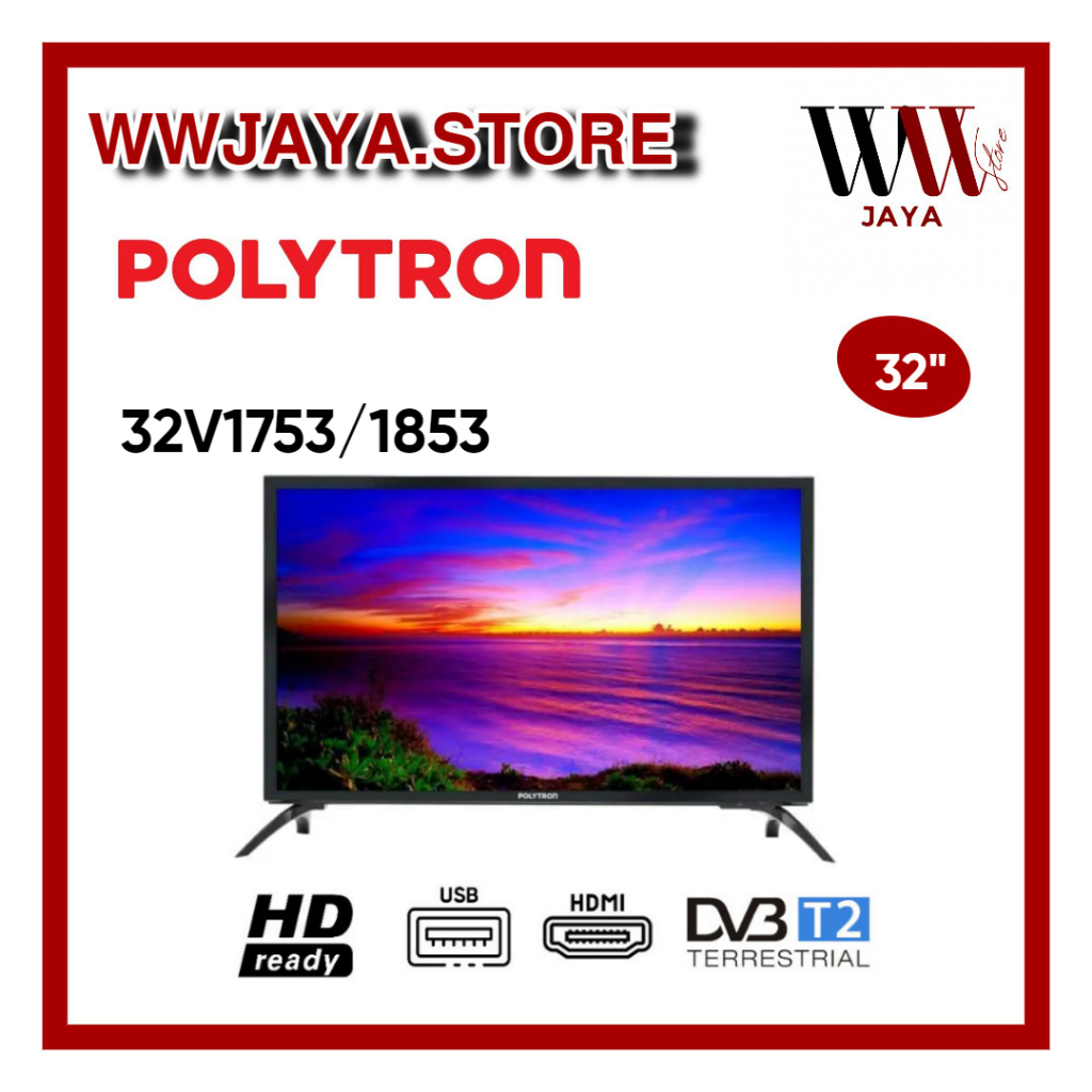 TV LED Digital Polytron 32V1753/1853 LED Polytron 32 Inch Digital TV