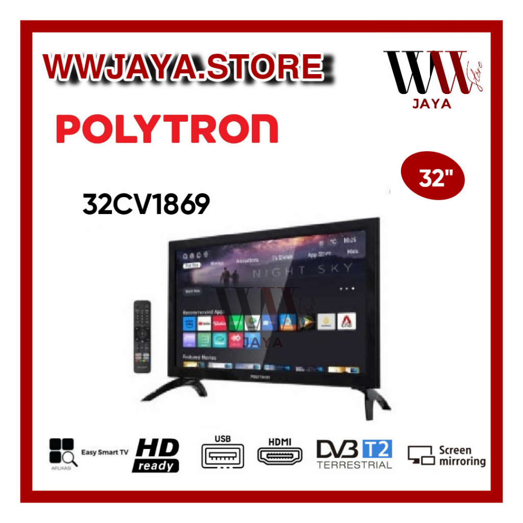 TV LED Digital Polytron 32CV1869 LED Polytron 32 Inch Smart TV