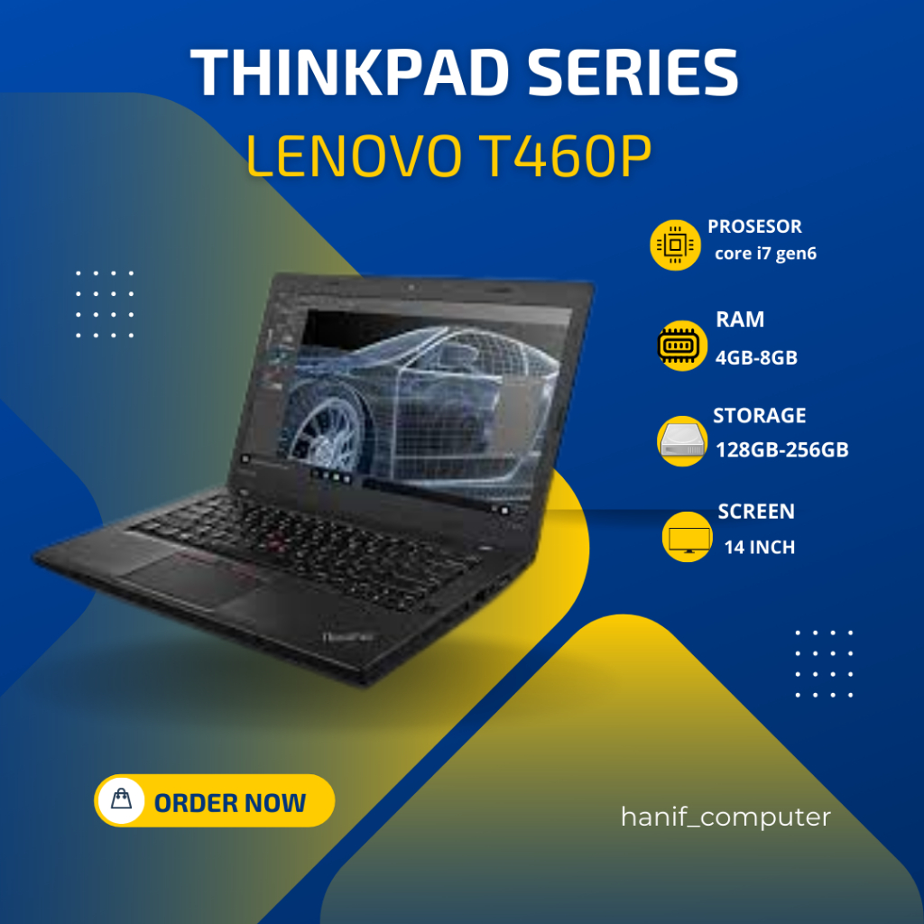 Laptop Lenovo Thinkpad T460P Core i7 -6820HQ Ram 8GB Ssd 256GB Nvidia Geforce