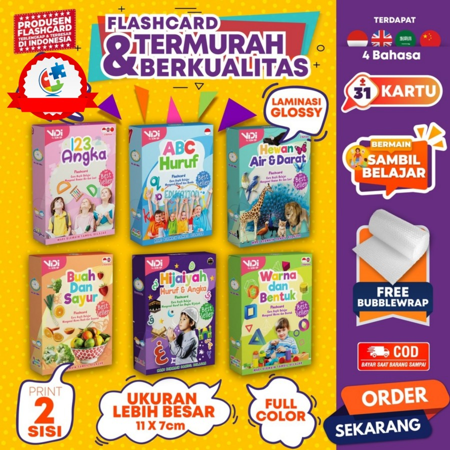 Vidi Flash Card Edukasi Anak Mainan Kartu Pintar