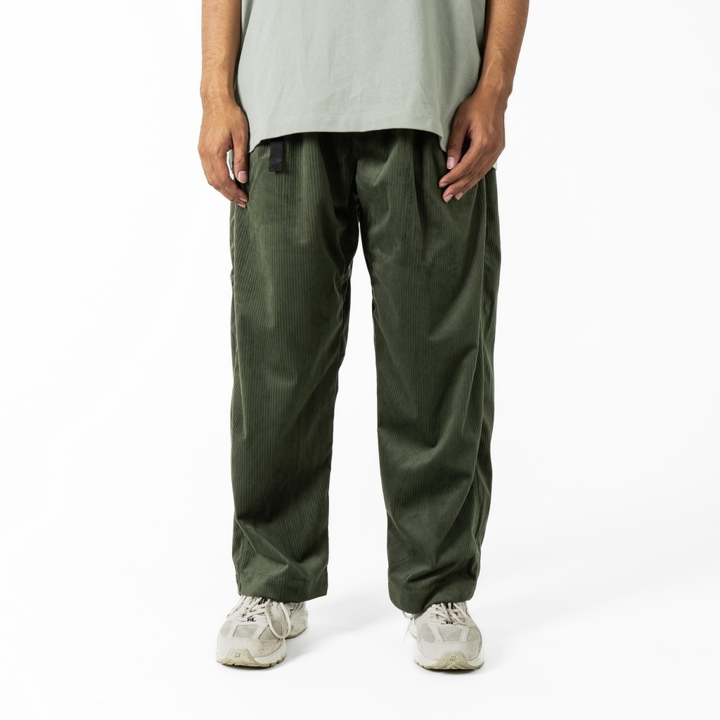 Celana Panjang Bodypack Kukama Corduroy Wide Relax Pants - Olive