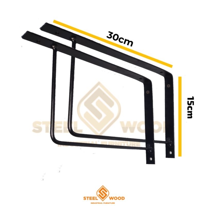 Besi Siku 15cm×30cm Penyangga Rak Dinding