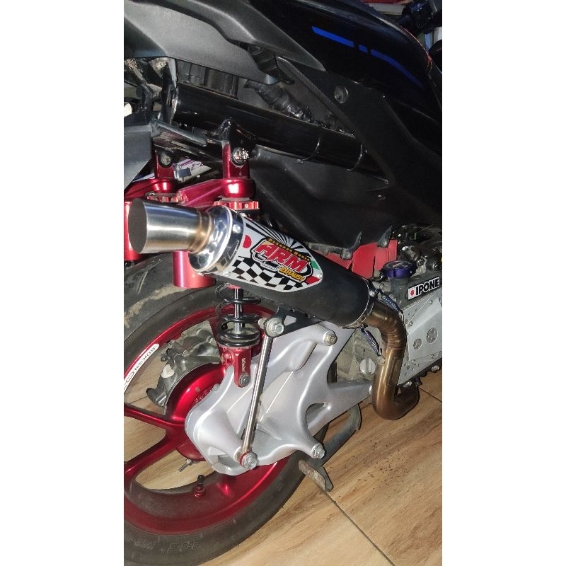 Knalpot ARM Exhaust Black Aerox new
