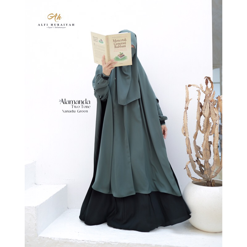 READY STOK GAMIS ONLY ALAMANDA TWOTONE / XANADU / SZ XL