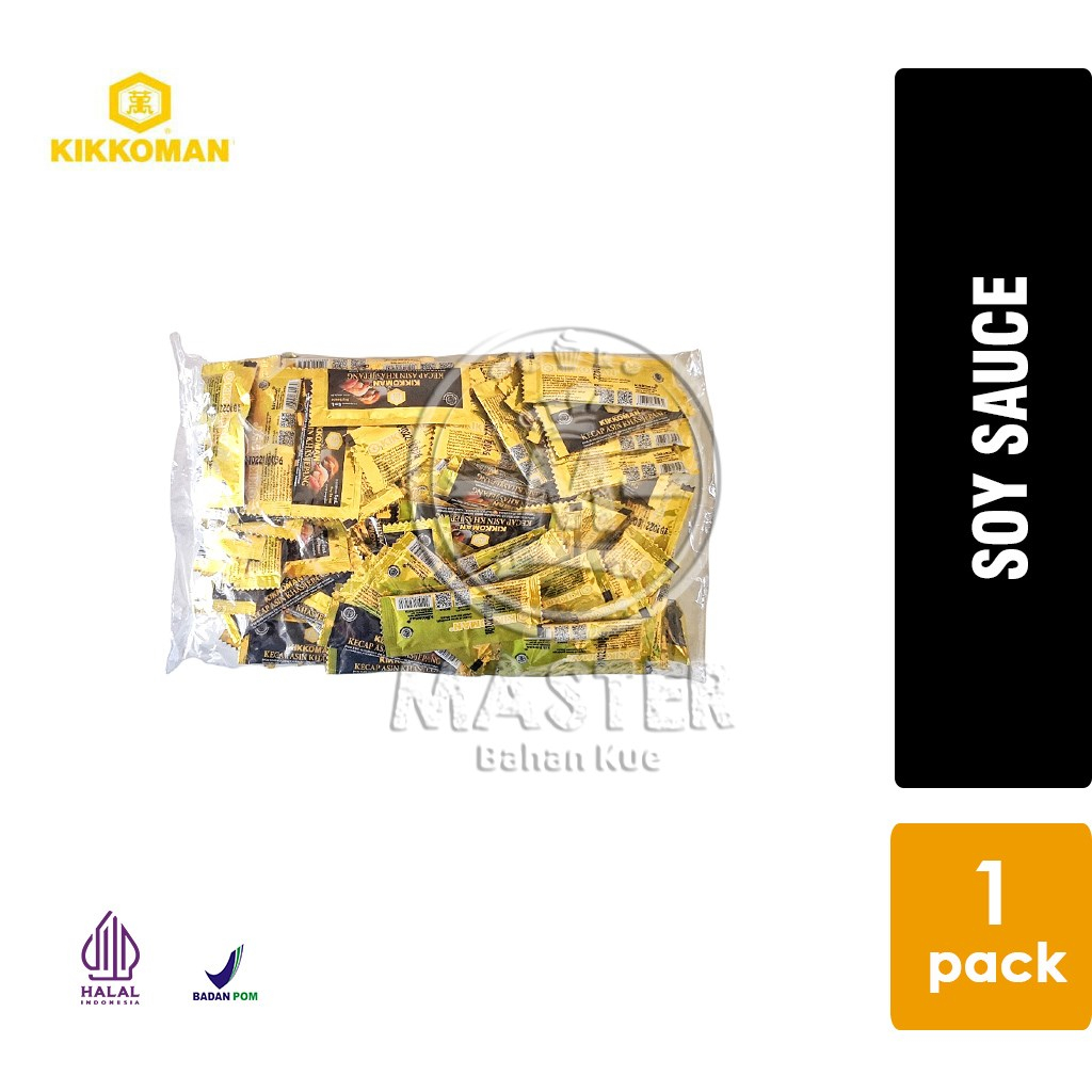 

Kikkoman Soy Sauce Sachet / Kecap Asin Jepang Sushi [1pack isi 100pcs]