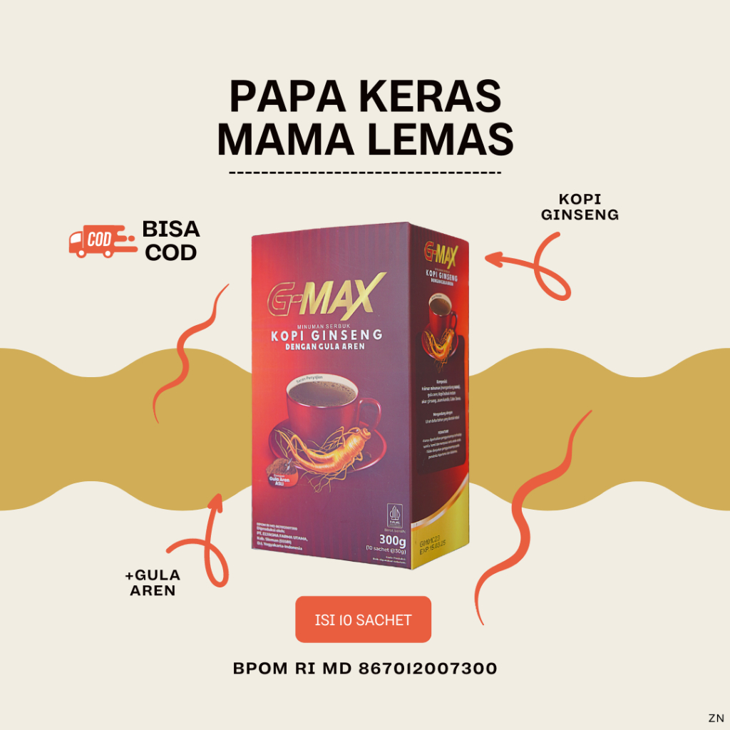 

Kopi G-Max Coffee - Kopi Penambah Stamina Pria Kopi Tempur Kuat Tahan Lama Penambah Kesuburan Pria