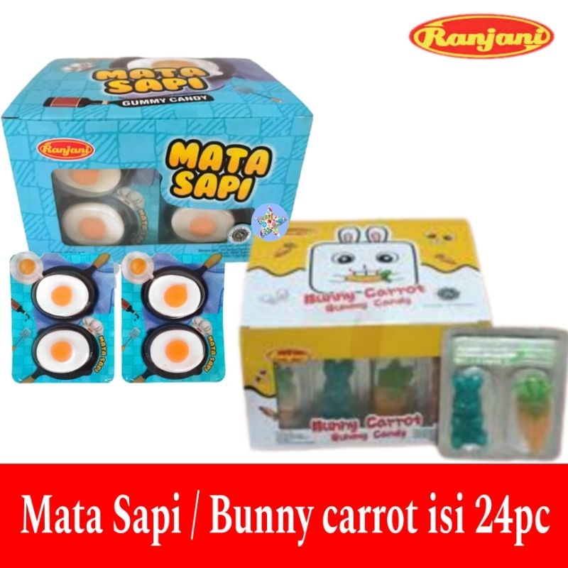 

Ranjani Mata Sapi Bunny Carrot jelly telur isi 24pc