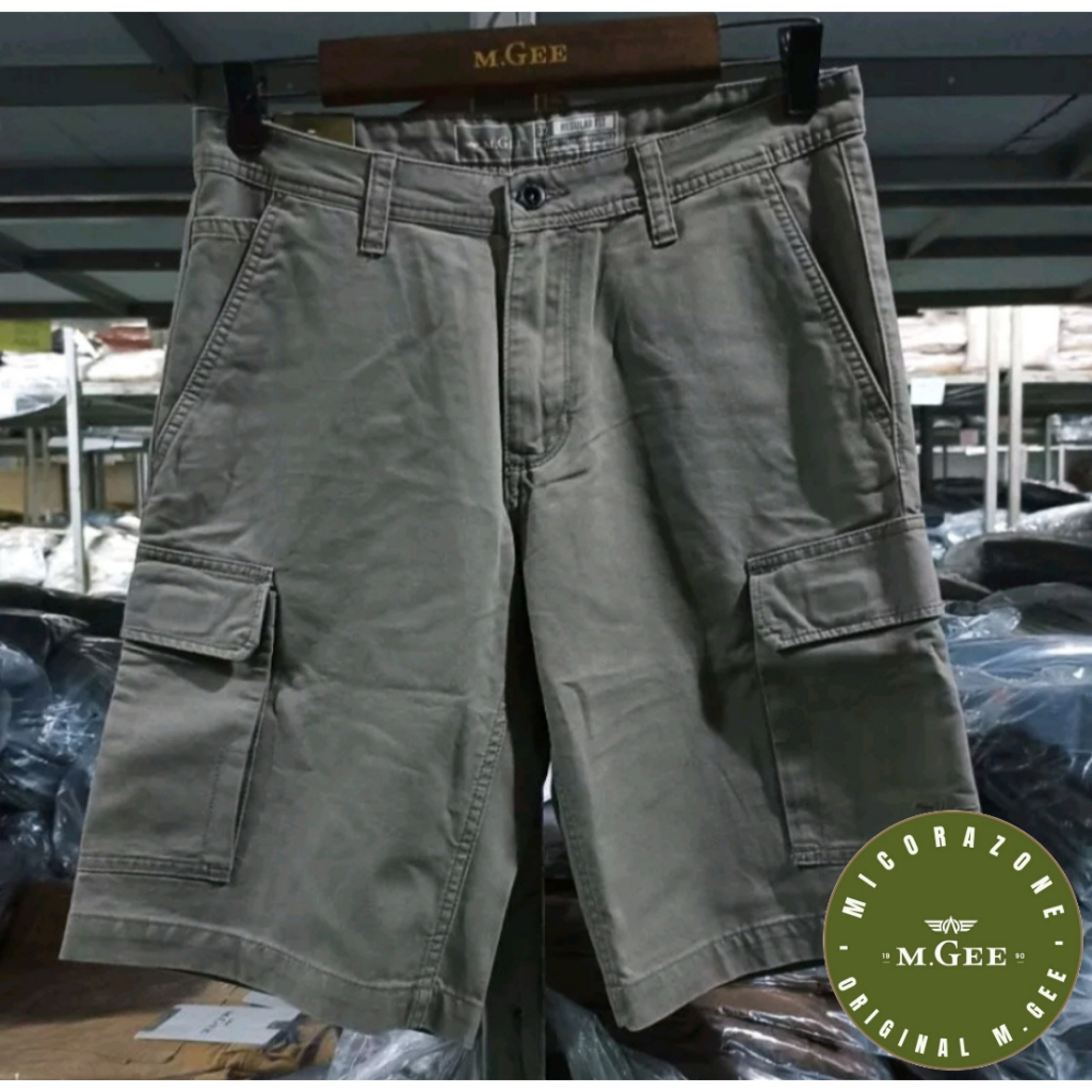 Celana Original MGEE - Celana Pendek Cargo MGEE Rows 004 Light Olive