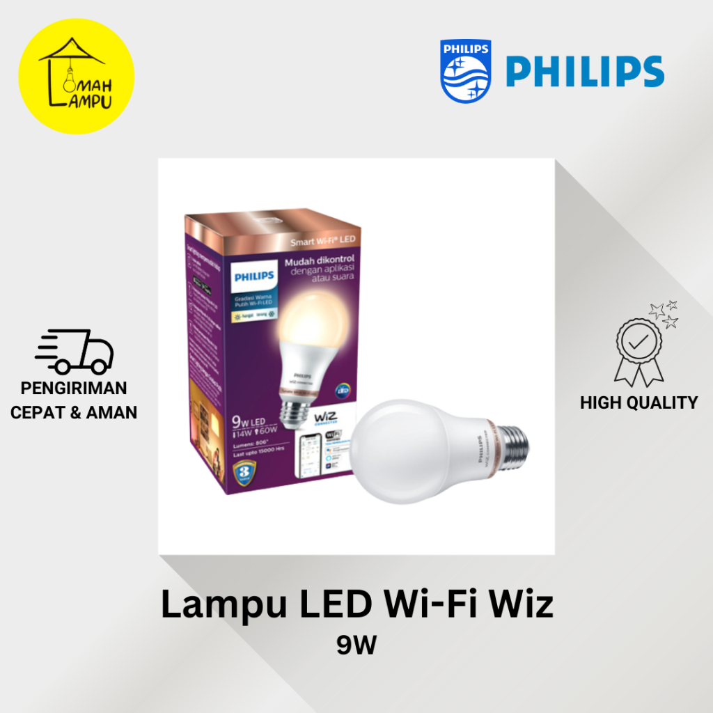 Philips Lampu Smart Wi-Fi Wiz LED 9W