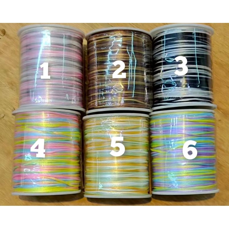 

Tali satin rainbow 1mm/roll