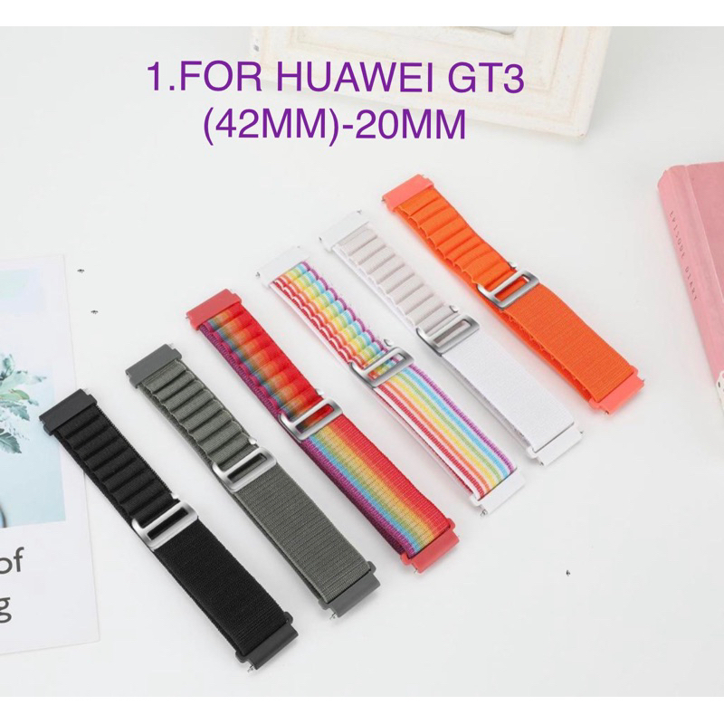 Strap/Tali Jam Smartwatch For Huawei Watch GT3 (42mm ) - 20mm Nylon