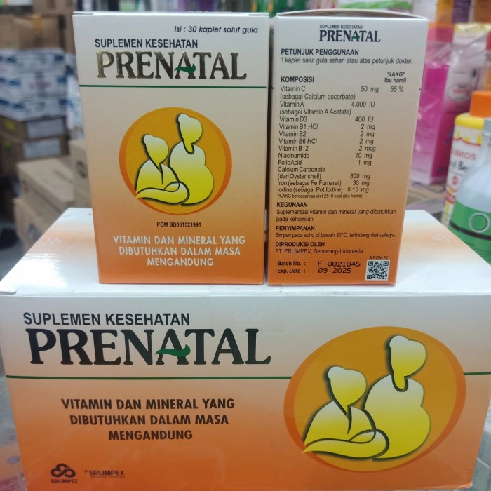Prenatal Suplemen Vitamin & Mineral untuk Kehamilan