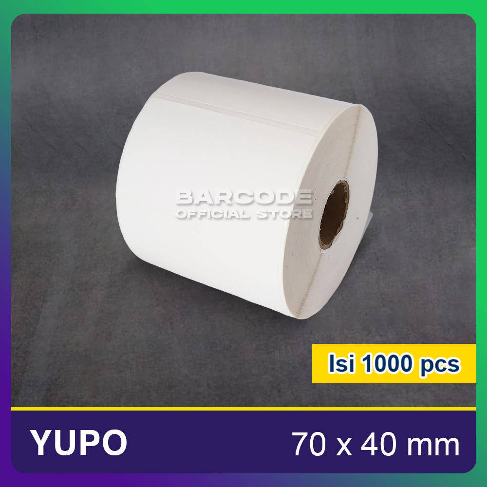 

Kertas Label Yupo 70x40 / 70 x 40mm Sticker Barcode 1 Line 1000 Pcs