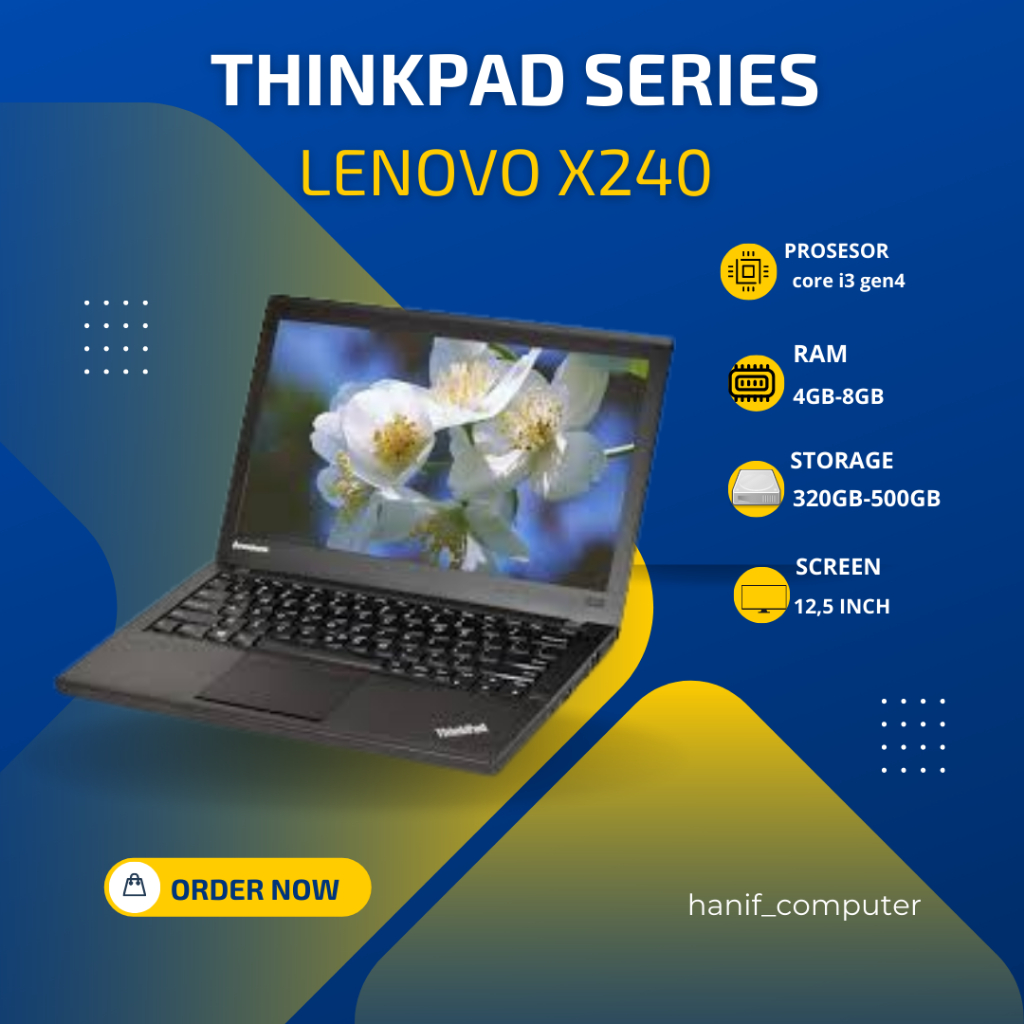 Laptop Lenovo Thinkpad X240 Core i3 Gen4 Mulus