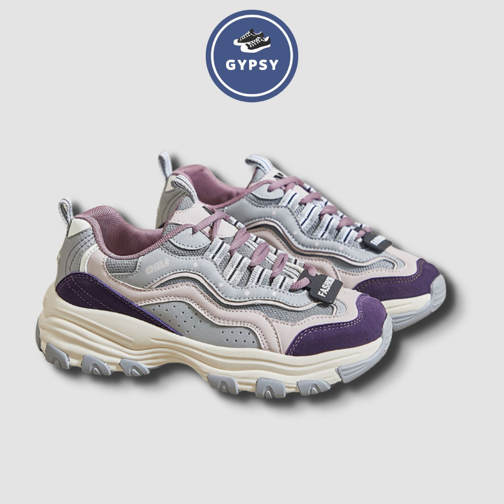 Gypsy - Sepatu Sneakers Wanita Moderen Praktis Fashion Kekinian Bahan PU Import Nomi